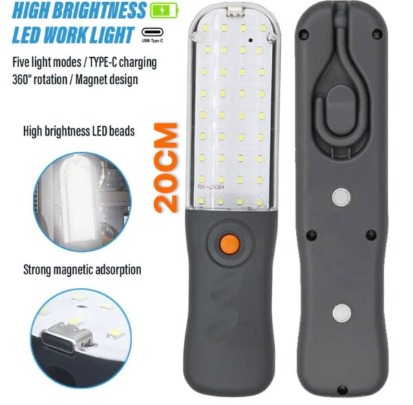 MULTIPURPOSE RECHARGEABLE BRIGHT WORK LIGHT (LED LAMP) 