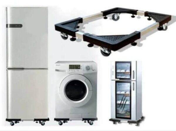 ADJUSTABLE HEAVY OBJECT MOVEABLE BASE/STAND FOR FRIDGE & WASHING MACHINE 