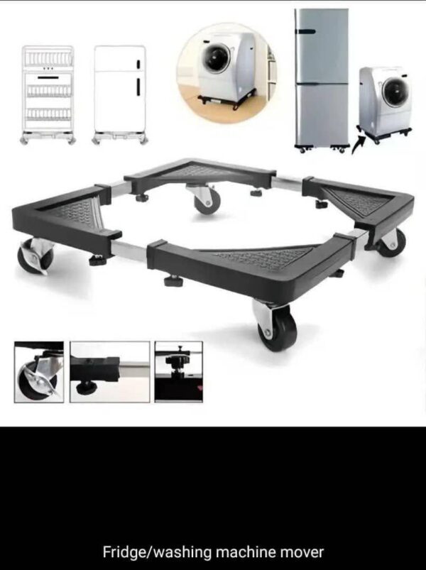 ADJUSTABLE HEAVY OBJECT MOVEABLE BASE/STAND FOR FRIDGE & WASHING MACHINE 