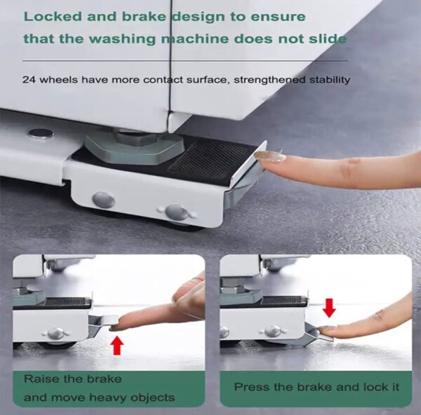 MOVABLE ADJUSTABLE TELESCOPIC FRIDGE/WASHING MACHINE STAND WHEEL