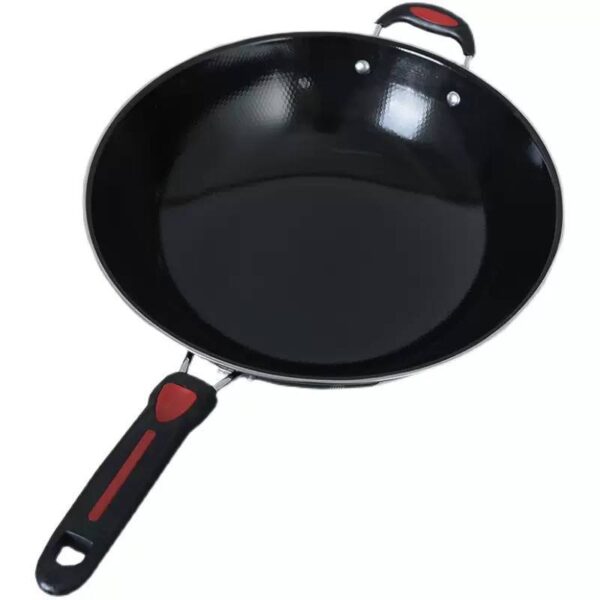 30CM ULTRA-LIGHT ENAMEL STIR FRY PAN WITH DOUBLE HANDLE