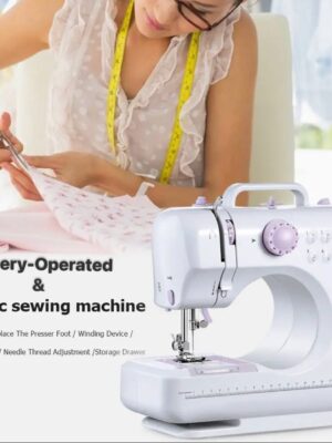 STANDARD  MULTIFUNCTIONAL BATTERY-OPERATED & ELECTRIC HOUSEHOLD TABLETOP SEWING MACHINE