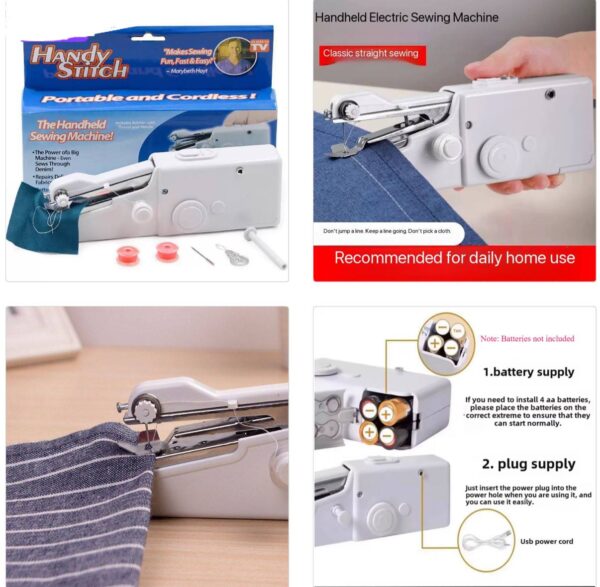 BATTERY-OPERATED HANDHELD SEWING MACHINE (HANDY STITCHES) 