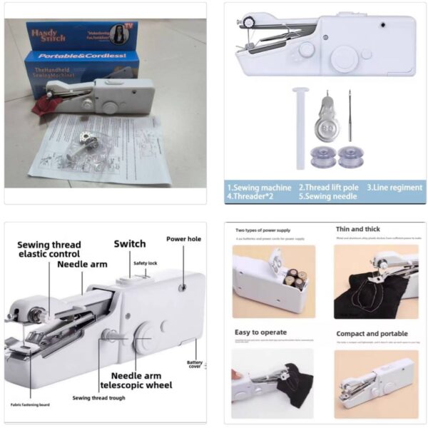 BATTERY-OPERATED HANDHELD SEWING MACHINE (HANDY STITCHES) 