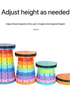 RETRACTABLE/FOLDABLE ADJUSTABLE HEIGHT THICKENED PLASTIC STOOL