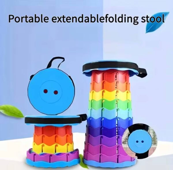 IMG_20260121_084001_235 RETRACTABLE/FOLDABLE ADJUSTABLE HEIGHT THICKENED PLASTIC STOOL