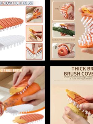 SILICON MULTIPURPOSE BENDABLE HOUSEHOLD/KITCHEN CLEANING THICK BRISTLE BRUSH 