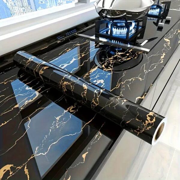 3D MARBLE DESIGN MULTIFUNCTIONAL KITCHEN/WARDROBE WALLPAPER/STICKER 60cm by 5m
