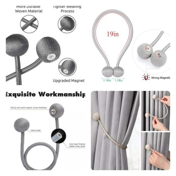 2PCS MODERN SIMPLE CURTAIN MAGNETIC CLIP BUCKLE/HOME DECOR