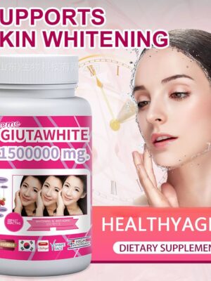 GLUTA WHITE 1500000 MG SKIN WHITENING & ANTI AGING CAPSULES (90 CAPSULES)