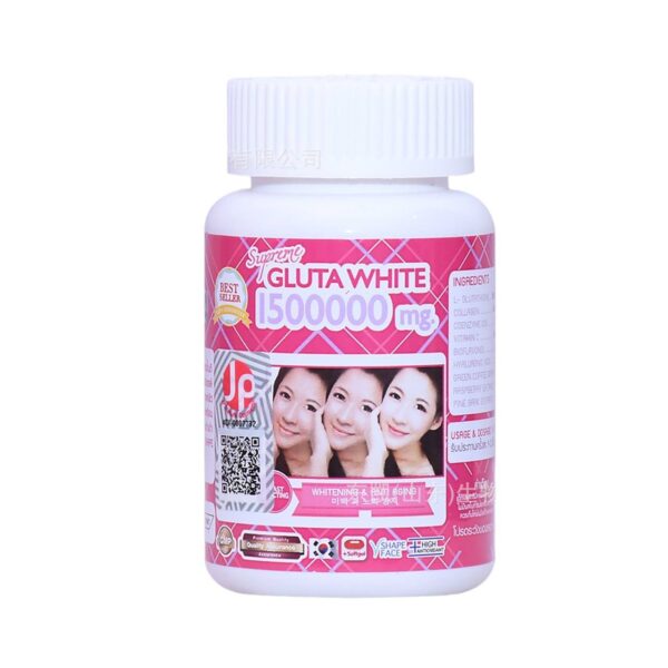 GLUTA WHITE 1500000 MG SKIN WHITENING & ANTI AGING CAPSULES (90 CAPSULES)