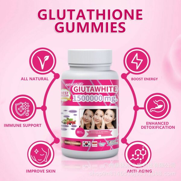 GLUTA WHITE 1500000 MG SKIN WHITENING & ANTI AGING CAPSULES (90 CAPSULES)