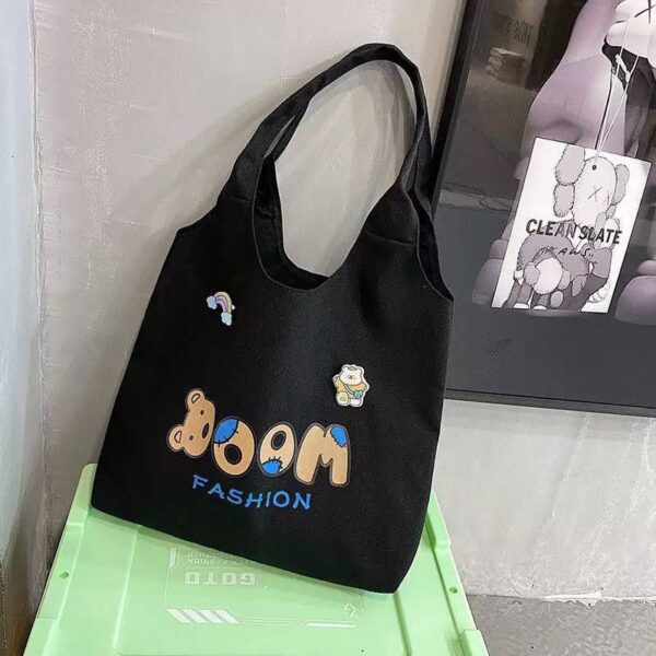 BOOM FASHION LARGE CAPACITY THICK TOTE SHOPPING BAG (Without Zipper)