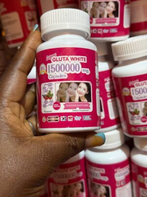 GLUTA WHITE 1500000 MG SKIN WHITENING & ANTI AGING CAPSULES (90 CAPSULES)