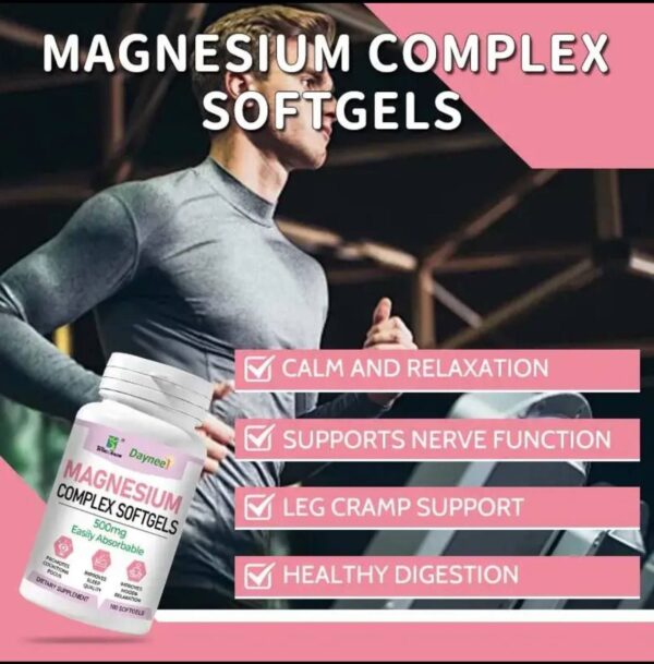MAGNESIUM COMPLEX SOFTGELS FOR BONES/IMMUNITY/CARDIOVASCULAR HEALTH