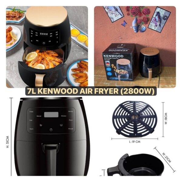 7L KENWOOD MULTIFUNCTIONAL OIL-FREE (TOUCH SCREEN) ELECTRIC AIR FRYER