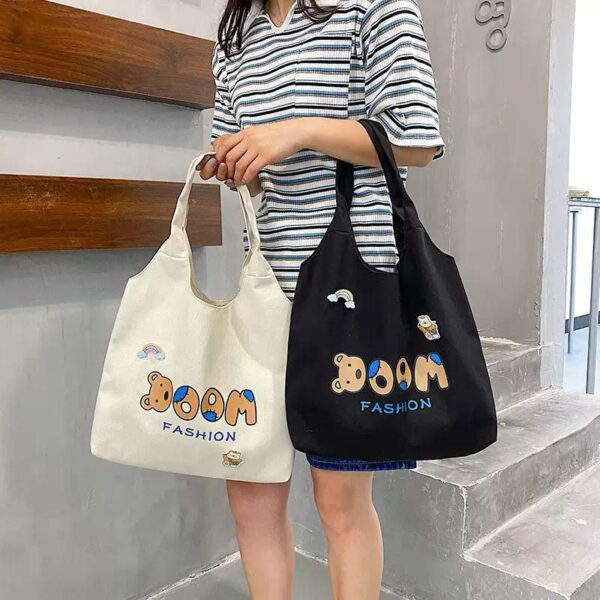 BOOM FASHION LARGE CAPACITY THICK TOTE SHOPPING BAG (Without Zipper)