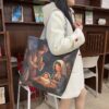 LARGE CAPACITY COLOUR BIBLICAL ILLUSTRATION PATTERN FASHIONABLE TOTE BAG - DESIGN 004