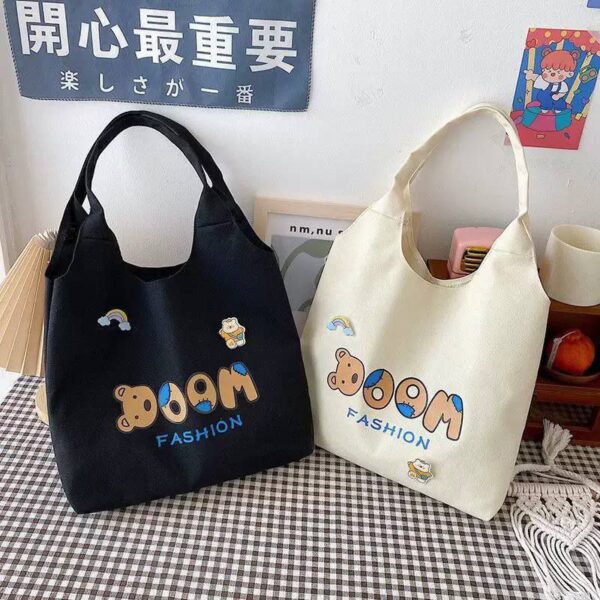 BOOM FASHION LARGE CAPACITY THICK TOTE SHOPPING BAG (Without Zipper)