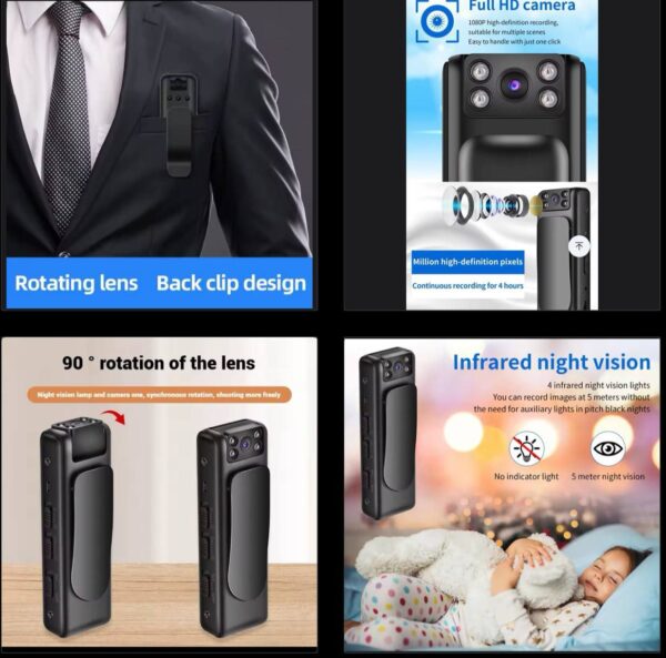 HD POTABLE  BODY AUDIO VIDEO SURVEILLANCE CAMERA