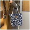 CLASSICAL ALPHABETICAL PATTERN TOTE BAG