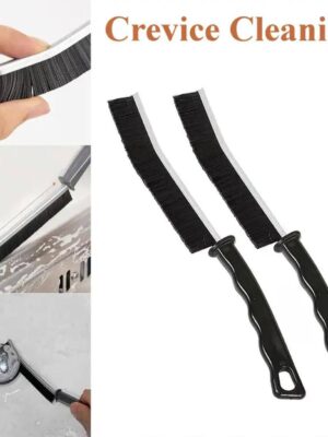 2PCS CREVICE LONG HANDLE MULTIFUNCTIONAL ULTRA-FINE ERGONOMIC QUICK CLEANING BRUSH FOR CAR/WINDOW/BATHROOM
