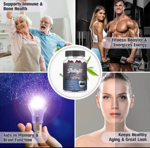 DAYNEE SHILAJIT OVERALL HEALTH THERAPY 1000MG - Sourced from the HIMALAYAN MOUNTAINS - (60 VEGANS GUMMIES)