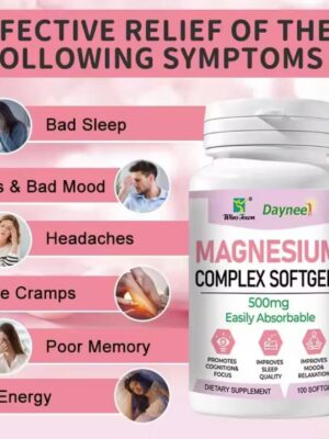 MAGNESIUM COMPLEX SOFTGELS FOR BONES/IMMUNITY/CARDIOVASCULAR HEALTH