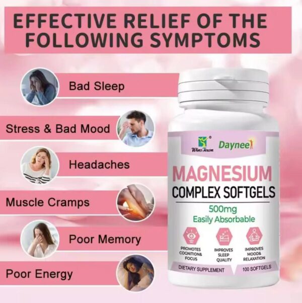 MAGNESIUM COMPLEX SOFTGELS FOR BONES/IMMUNITY/CARDIOVASCULAR HEALTH