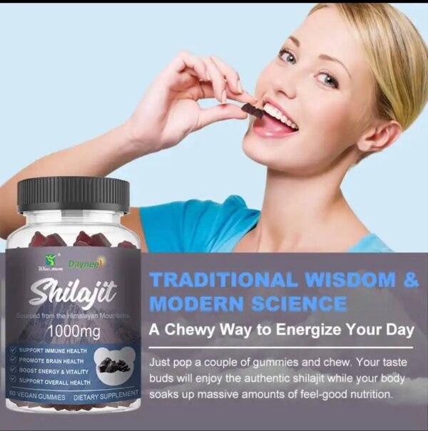DAYNEE SHILAJIT OVERALL HEALTH THERAPY 1000MG - Sourced from the HIMALAYAN MOUNTAINS - (60 VEGANS GUMMIES)