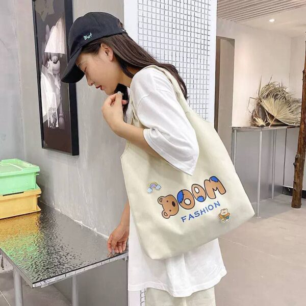 BOOM FASHION LARGE CAPACITY THICK TOTE SHOPPING BAG (Without Zipper)
