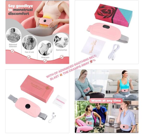 IMG_20260202_123301_712 RECHARGEABLE MENSTRUATION CRAMP HEATING & VIBRATING SOOTHING BELT/MASSAGER