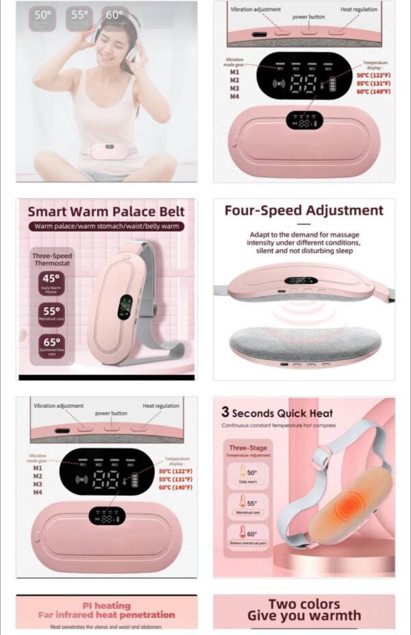 IMG_20260202_123302_372 RECHARGEABLE MENSTRUATION CRAMP HEATING & VIBRATING SOOTHING BELT/MASSAGER