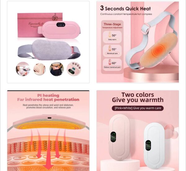 IMG_20260202_123302_496 RECHARGEABLE MENSTRUATION CRAMP HEATING & VIBRATING SOOTHING BELT/MASSAGER