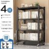 BLACK HEAVY DUTY METAL MULTIFUNCTIONAL FOLDABLE STORAGE SHELF FOR KITCHEN/BATHROOM/LIVING & BEDROOM