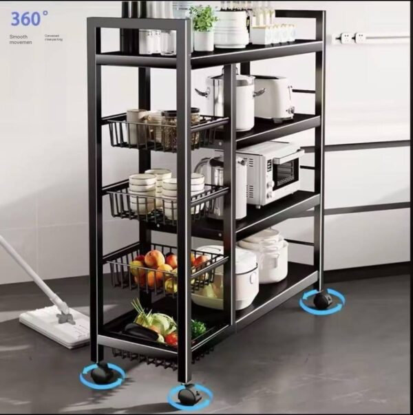 DUAL STRUCTURE MULTI-LAYERS MULTIPURPOSE STEEL STORAGE SHELF/ORGANIZER/RACK