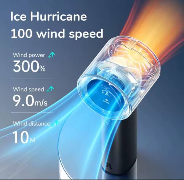 199-SPEED COOLING DIGITAL DISPLAY RECHARGEABLE HANDHELD FAN