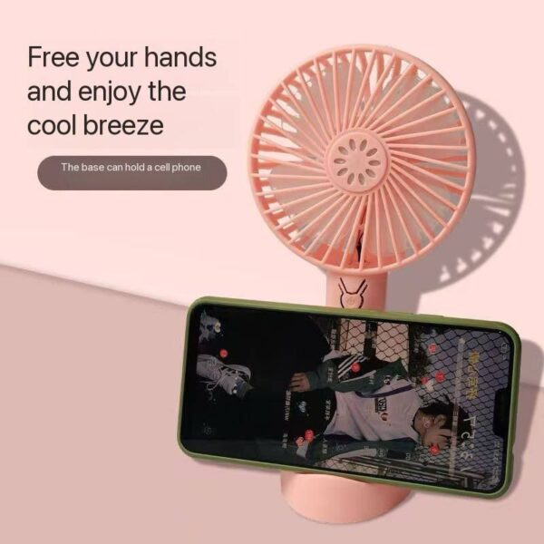 RECHARGEABLE MINI TABLE/HAND FAN WITH STAND - BEST QUALITY