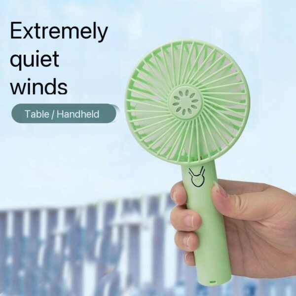 RECHARGEABLE MINI TABLE/HAND FAN WITH STAND - BEST QUALITY