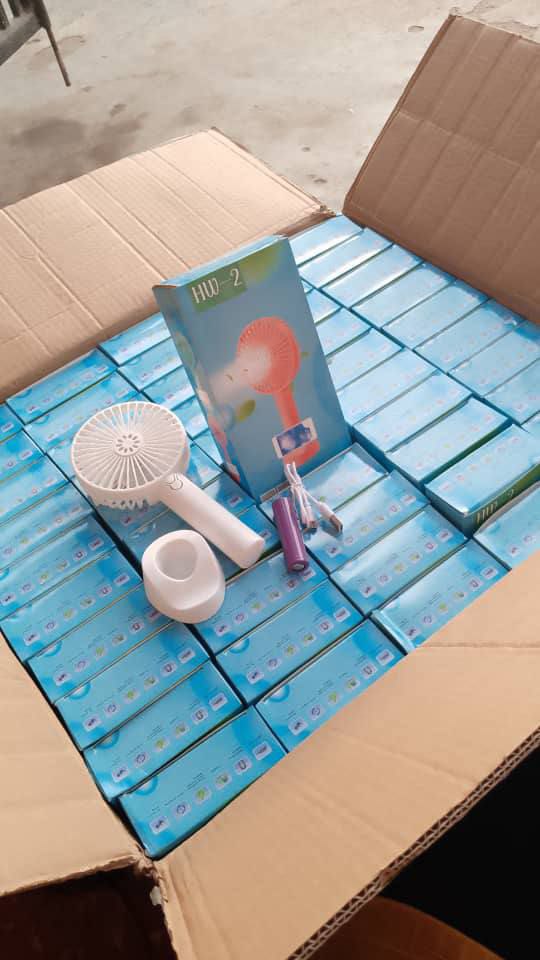 RECHARGEABLE MINI TABLE/HAND FAN WITH STAND - BEST QUALITY