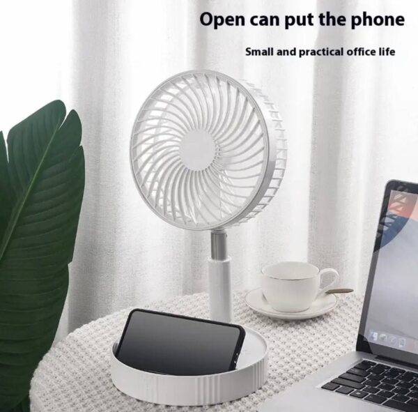 IMG_20260209_201624_841 RETRACTABLE SPEEDY BLADES RECHARGEABLE TABLETOP FAN - TELESCOPIC FOLDING FAN
