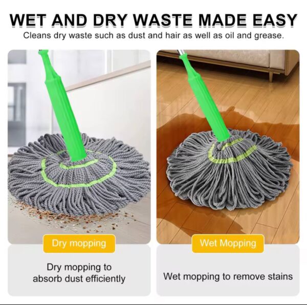 WET & DRY HANDHELD LONG MICROFIBER FLOOR MOP