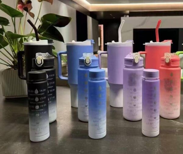 3PCS/SET GRADIENT WATER BOTTLES