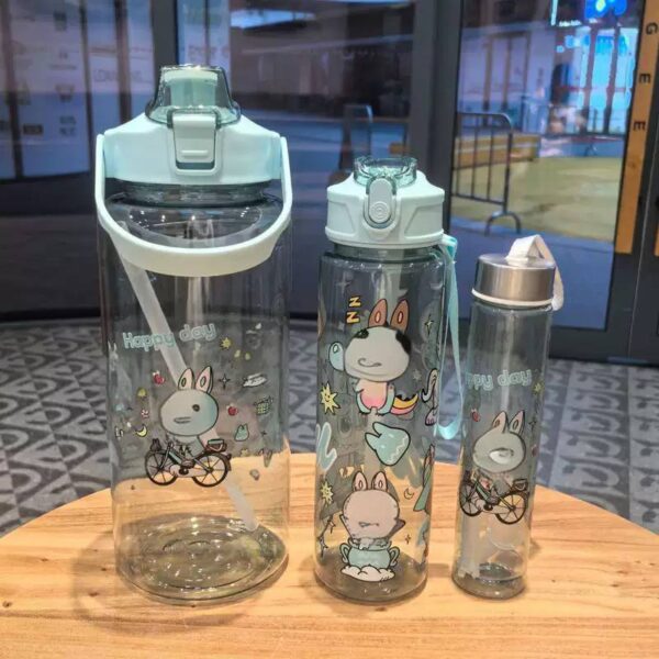 3PCS/SET HIGH QUALITY CUTE CARTOON WATER BOTTLE