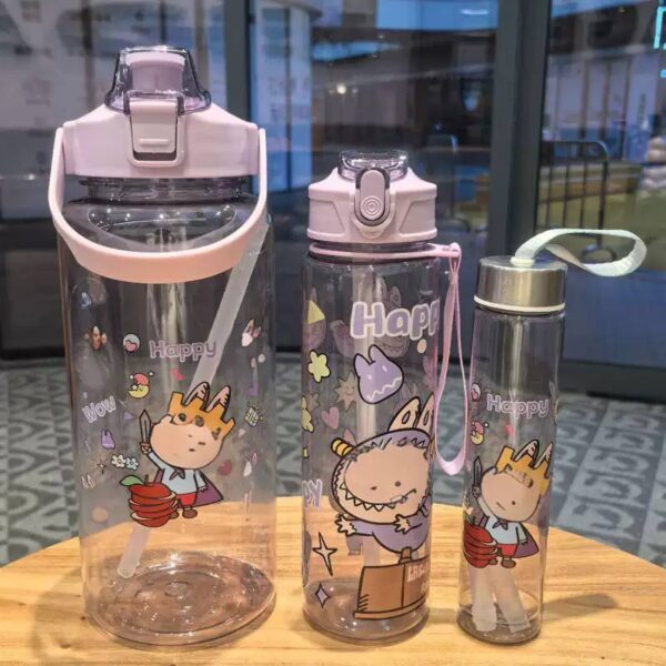 3PCS/SET HIGH QUALITY CUTE CARTOON WATER BOTTLE