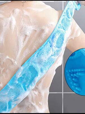 70CM DOUBLE-SIDED SILICONE BODY SPONGE/ BACK SCRUBER