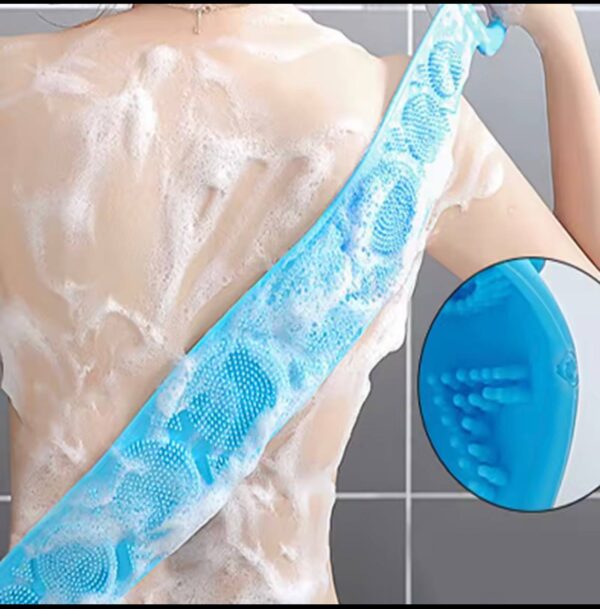 70CM DOUBLE-SIDED SILICONE BODY SPONGE/ BACK SCRUBER