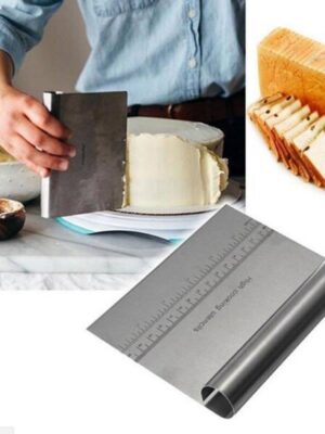 STAINLESS STEEL MULTIPURPOSE CAKE & PASTRY CUTTER/SCRAPER/DECORATOR/SCALE KNIFE/KITCHEN SPATULA WITH MEASUREMENT