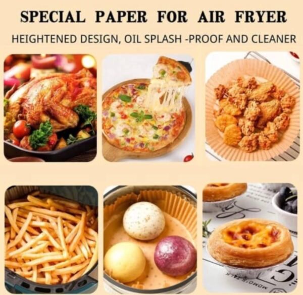 IMG_20260217_013035_698 50PCS/PACK BAKING & AIR FRYER PARCHMENT PAPER (IN A TRANSPARENT PACK)