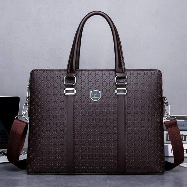 DESIGNER LUXURY LARGE CAPACITY MEN’S GENUINE LEATHER OFFICE BAG  - HAYESAROO BRAND